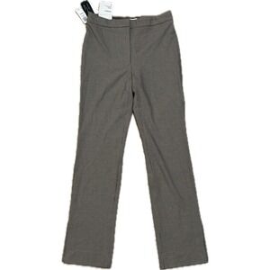 Aritzia Babaton Numero Pants Brown Houndstooth Plaid Straight Leg Womens 2 NWT